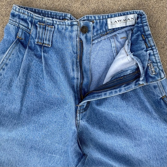 Vintage 90’s Lawman Jeans Bareback Barrel Leg High-Rise Pleated Front 22 W 28 L - Picture 3 of 12